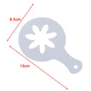 16Pcs/Set Cake Cupcake Stencil DIY Coffee Cappuccino Mold Variety Decoration Hn