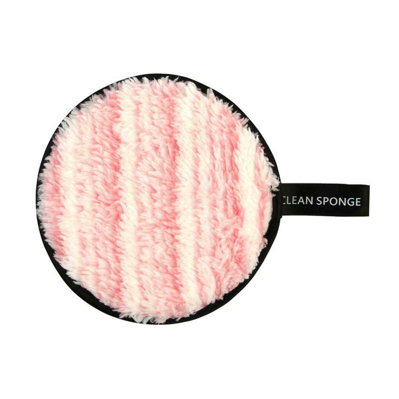 Washable Reusable Make Up Remover Wipe Pad Face Cleansing Puff (Pink)