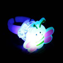 Novelty 10pcs LED Flashing Glow in Dark Finger Rings Party Favor Toys Kids Gifts