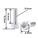 24pcs Metal Montain Bike Water Bottle Cage Holder Bolts Screws M5 Accs