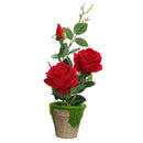 Vivid Artificial Flower Daisy Rose Floral Eglantine Bonsai Decor Red