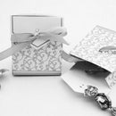 100Pcs Wedding Favour Candy Boxes Bags with Ribbon Sweet Cake Gift Party De K9L9
