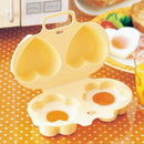 Microwave Oven Steamed Egg Utensil Two-Side Love Flower Steamed Chicken Egg G9V1