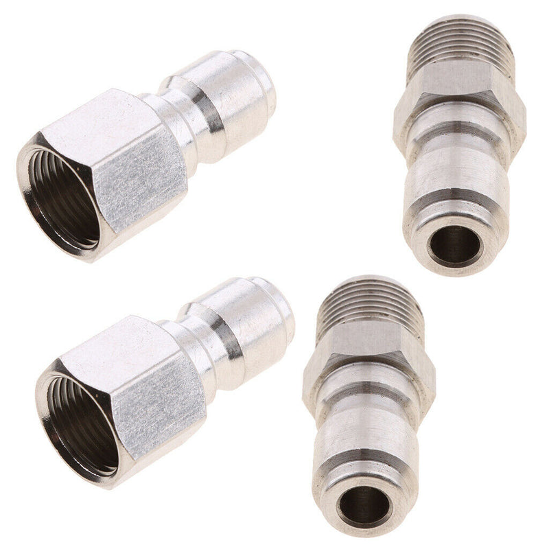 4Pcs 3/8inch Male and Female High Pressure Washer Brass Quick Connect Coupler