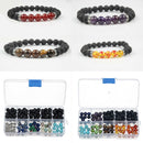 130 Pcs Round Loose Beads Mixed Energy Stone Power for Jewelry Making Craft