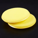 10 Pcs Round Shaped 4 inch Dia Sponge Wax Applicator Pads Yellow L6I7