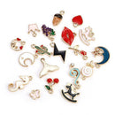 20x Enamel Mixed Random Send Alloy Pendant Charms Jewelry DIY Accessories Set