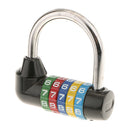 Security Padlock 5 Dial Code Combination Lock for Traveling Suitcase -Black