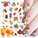 4Sheets Autumn Maple Leaf Nail Art Glitter Snowflake Sequins Spangle Flakes Tips