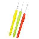 3Pcs Ergonomic Grip Crochet Hook Aluminum Knitting Needles Set 2.0/2.5/3.0mm