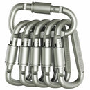 6 pcs Aluminum Alloy D-ring Locking Carabiner Light but Strong A4T3