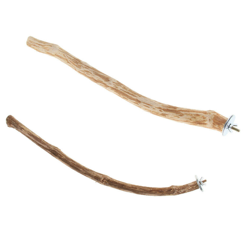 2 Pcs Bird Natural Wild Wood Branch Perches For