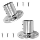 2Pcs 90 Degree Boat Handrail Round Base 1in 25Mm Marine 316 Stainless Steel