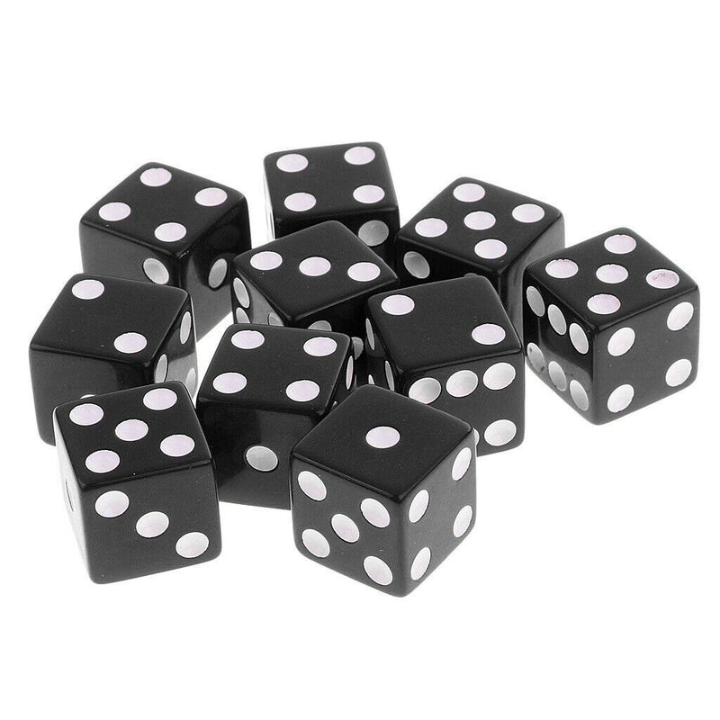 10 Piece D6 Dice Playing Games for Dungeons and Dragons MTG RPG Gaming 16mm