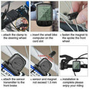 Waterproof Digital LCD Cycle Bicycle Backlight 536 Computer Speedometer Odometer