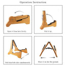 Universal Folding a Frame Wooden Guitar Stand Holder Support Fit for Electr