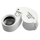 Jewellers Lens Glass Loupe 40X 25mm Eye Magnifier 2 LEDs Lights