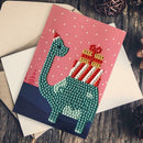 4pcs 5D DIY Drills Diamond Painting Happy Birthday Mosaic Cards Party Gifts