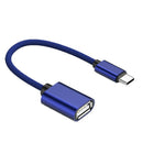 Usb Otg Type C To Usb Adapter Otg Fast Charging Type-C Charger Nylon Braide