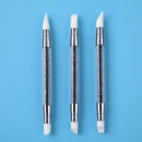 3pcs/Set Dual-Ended Silicone Nail Art Pens Hollow Carving Manicure Brushes