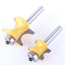 2 Pieces 8mm Shank Bullnose Router Bit C3 Carbide Tipped
