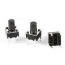40 plug 6 x 6 x 8.5 mm PCB tactile tact push button momentary Mini black sw