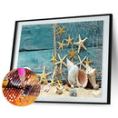 5D DIY Diamond Painting Shell Full Round Rhinestone Mosaic Wall Picture