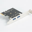 2 Port USB 3.0 PCI-E Expansion Card 19pin Header 4pin IDE Power Connector ME