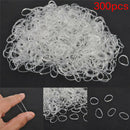 300PCS Transparent  Rubber Braiding Hair Band Hairope Elastic Ponytail Holde ME