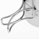 2pcs Stainless Steel Pots with Foldable Handle, Camping Cookware, Portable