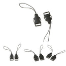 8Pcs Black Quick Release Buckle Kit Neck Strap Adapter ABS for Mini QD Loops