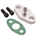 Turbo Oil Drain Flange Kit w/ 4AN Feed Fitting for T3, T4, T35, T40, T60, T67,