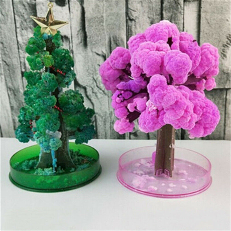 Magic Japanese Tree Christmas Magically Decorative Growing Paper Trees Toys NQ^