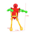 1Pcs Clockwork Spring Multi-colour Wind-up Dancing Walking Robot Dancing T_