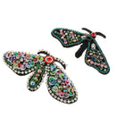 2Pcs Crystals Dragonfly Patches Iron on Rhinestone Appliques Patch Easy to Sew