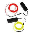 2Pcs Luminescent Neon LED Light Glow EL Wire String 5m Red+Fluorescent Green