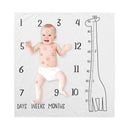 Cute Infant Baby Photography Blanket Calender Giraffe Backdrop Photo Prop A