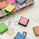 Children's Finger Painting Ink Mat Mud DIY Square Color 20 Color Stamp Seal Set