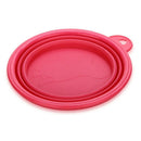 Feeder Foldable Silicone Magenta Bowl for Dog Cat Pet U9B1