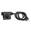 Headset Cable Adapter With PTT For Midland Radio LXT340 / 345/420, Black