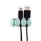 Mini Adhesive Ethernet Charging Data Earphone Cable Organizer Tool(Green)