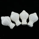 4Pcs Decorative Window Curtain Pole Rod End Cap Final Head 28mm White