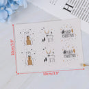 60Pcs Merry Christmas Golden Bear Deer Packaging Sealing Label Kraft StickerB3C