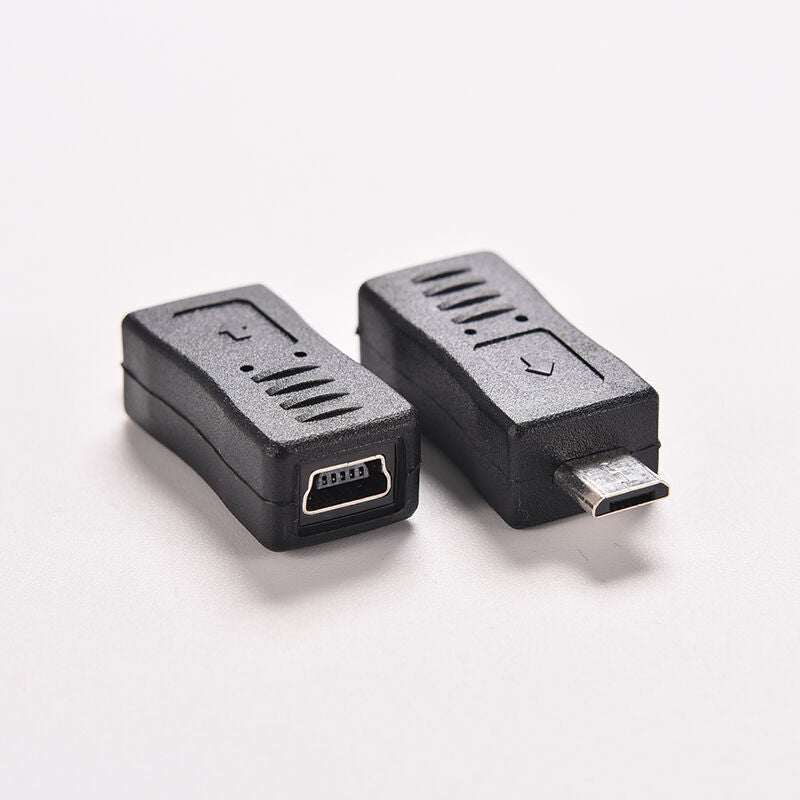 2 Mini USB Female to Micro USB Male Adapter Data Charger Converter Connection JR