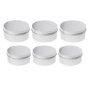 6x Aluminium Empty Pot Candle Soap Jewelry Findings Jar Tins Box 200ml 250ml