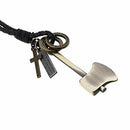 Metal PU Pendant Necklace Braided Q8I2