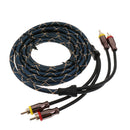 4.5m Car Audio Stereo Amplifier Speaker RCA Interconnect Cable Wire Plug