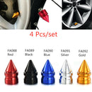 4PCS Car Auto Aluminum Tire Rim Valve Wheel Air Port Stems Caps Airtight Cover