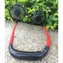 2pcs Mini Neck Hanging Cooling Fan Rechargeable Sports Rest Dual Lazy Fan