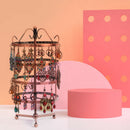 144 Holes Rotatable Women Jewelry Rack 4 Layers Studs Display Stand Holder